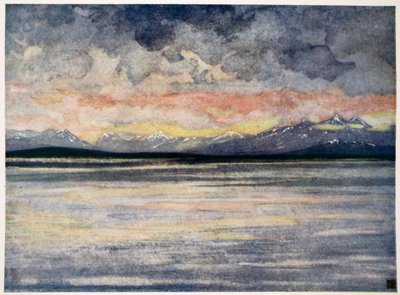 Mountains and Fjord facing Molde, 1905 by Nico Jungman